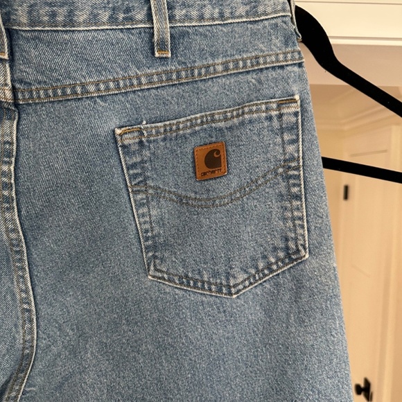 Men's CARHARTT B17-STW Relaxed Fit Stonewashed Denim Dungaree - 38 W x 34 L - Picture 9 of 13